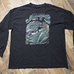 Vintage 2004 New York Jets Long Sleeve Shirt XXL NFL Roster Graphic